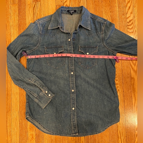 Chaos women Jean shirt with snap pearl buttons - Picture 6 of 9